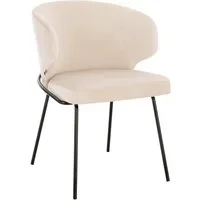 HOME DELUXE Esszimmerstuhl Samt Stuhl Beige AMARA (79 x 55 x 59 cm, 1 St), weiche Polsterung I Küchenstuhl, Polsterstuhl