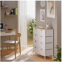 Vicco Kommode Belaro, Weiß, 80 x 95 cm mit 8 Schubladen (1 St)