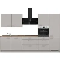 nobilia® Küchenzeile "Touch II", NEU: individuell anpassbar mit gratis Profi-Beratung, vormontiert, Breite 330 cm, Ausrichtung wählbar, wahlw. mit E-Geräten