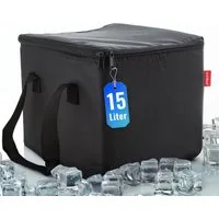 achilles Einkaufsbeutel Kühltasche, Kühleinsatz, Kühlbox für Faltkorb, Kühlbox, Schwarz