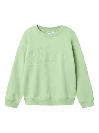 NAME IT - NKFBULOP LS NREG SWEAT UNB BOX arcadian green - Gr. - 158/164