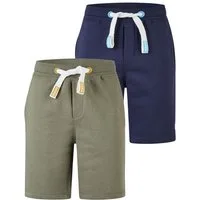 riverso Sweatshorts Herren Sportshorts RIVBrian 2er Pack Regular Fit (Vorteilspack) Bermudashort mit Kordelzug