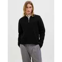 Jack & Jones Polokragenpullover JPRBLAMILANO STITCH KNIT ZIP POLO SN Baumwolle, locker geschnitten