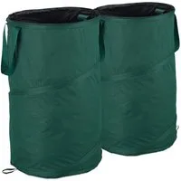 relaxdays Gartengerätehalter 2er-Set Laubsack Selbstaufstellend 120L