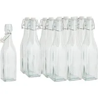 VBS XXL Trinkflasche mit Bügelveschluss Eckig, 500ml 12 Stück