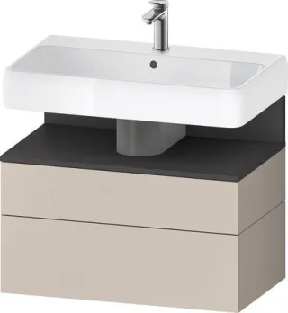 Duravit Qatego Waschtischunterbau wandhängend Taupe Matt 790x470x590 mm - QA4394049910000 QA4394049910000