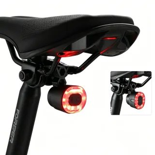 JOHORSE Smart Brake Sensing Bike Taillight USB-C Rechargeable 300mAh 4 Modes IPX5 Waterproof Bicycle Rear Light Safety E