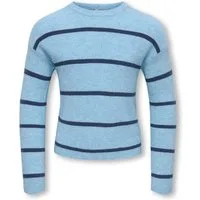 KIDS ONLY Strickpullover KOGFRANCA SHORT L/S STRIPE KNT NOOS Viskosemischung, loose fit