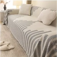 BTTO Sofahusse Geometrische Sofabezug Couchbezug mit Quasten, Weich Sofa Deckenbezug für Wohnzimmer Schlafzimmer