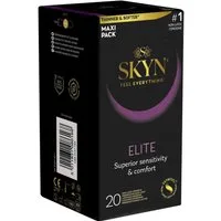 SKYN Kondome Elite (Ultra Thin & Ultra Soft) Packung mit, 20 St., hypoallergene Kondome, ideal für Latexallergiker, superdünne latexfreie Kondome aus Sensoprène™