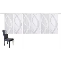 HOME WOHNIDEEN Schiebegardine TIBASO (6 St), Paneelwagen, halbtransparent, Wirkware, halbtransparent