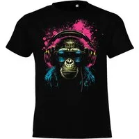 Youth Designz T-Shirt Affe mit Headset Kinder T-Shirt mit trendigem Frontprint