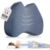 Third of Life Kniekissen Knie-Stützkissen für Seitenschläfer mit Memory Schaum, (1-St., Ergonomische Kniekissen für die Seitenlage von Third of Life), Unterstützt optimal eine gesunde Körperhaltung und die Wirbelsäule