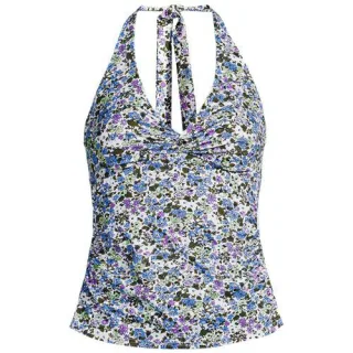 Neckholder-Tankinitop für Damen in Plus-Größe, Damen, size: plus, Schwarz, Nylon-Mischung, by Lands' End