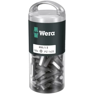 Wera 855/1 Z DIY 100 Bits, PZ 1 x 25 mm, 100-teilig - 05072443001
