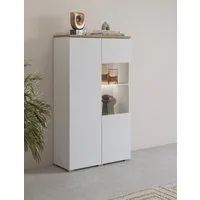 OTTO home Vitrine Modo, Breite 80 cm, moderner griffloser Vitrineschrank Vitrine mit viel Stauraum, Einlegeböden verstellbar, Glastür