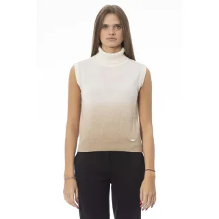 Baldinini Trend Weiße Wolle Pullover für Damen