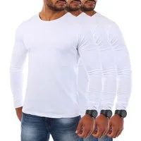 Young & Rich Langarmshirt Herren Uni Basic Longsleeve Rundhals round-Neck Unterziehshirt 2002 Rundhalsauschnitt unifarben langarm slim fit