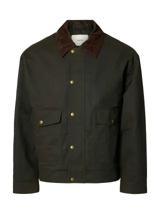 selected men - SLMMONTANA WAXED COTTON JKT #S Peat - Gr. - XXL