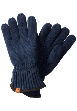 camel active - Strickhandschuhe mit warmen Futter night blue - Gr. - L