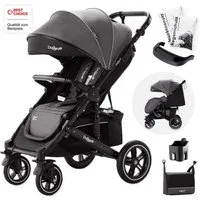 Daliya® Kinder-Buggy RAPIDY Buggy Kinderwagen, XXL Set, kompakt, Kinderbuggy, Sportwagen, (XXL 10-tlg. Komplettset, 10-tlg), Liegeposition, Fußsack, Spieltisch, Wickeltasche, Regenverdeck