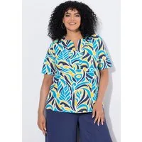 Ulla Popken T-Shirt Tunika-Shirt A-Linie Carré-Ausschnitt Halbarm