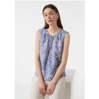 comma Blusentop Bluse Strukturiertes Blusentop mit Raffung