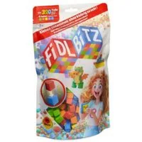 Bauer Kreativset FidlBitz Bag 320 bunte Sensorikwürfel für kreative Bauideen, haftet ohne Klebstoff