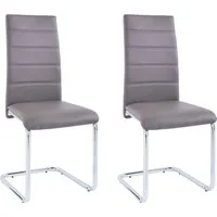 OTTO home Freischwinger Adora (Set, 4 St), (2 oder 4 Stück) Bezug in Kunstleder, verchromtes Metallgestell