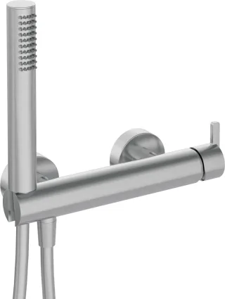 Neuesbad Serie 600 Brausearmatur mit Brauseset, Oberfläche: edelstahl gebürstet NB1BQS_F41M1