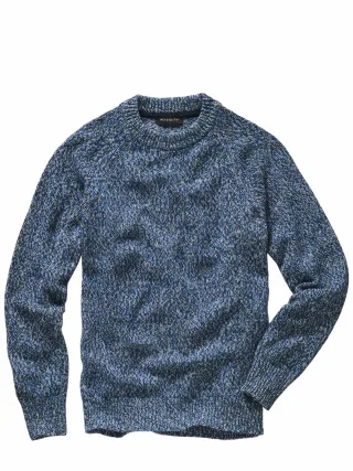 Mey & Edlich Herren Lichtkunst-Pullover Blau 46 % Wolle, 43 % Baumwolle, 11 % Polyamid