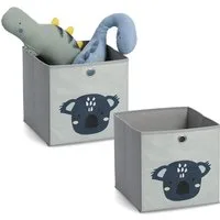 Zeller Present Organizer Koala (Set, 2 St), Aufbewahrungsbox, flach zusammenfaltbar, Vlies