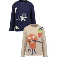 Blue Seven Langarmshirt (Packung, 2-tlg) Baumwolle