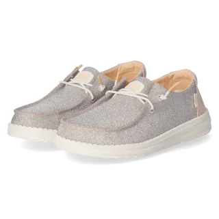 HeyDude Mokassins WENDY  Silber - Gr. 36 -  Textil