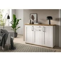 Home affaire Kommode COSENZA, Breite 137 cm, 3 Türen, 1 Schubkasten, in Landhausoptik, Anrichte, Schrank, Sideboard