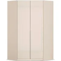 OTTO home Eckkleiderschrank Kleiderschrank Schrank Ankleidezimmer Schlafzimmer Garderobe AGORDO (in zwei Griff-Farben, Breite/Tiefe 117x117 cm, Höhen 210/229 cm) mit Glastüren, voll ausgestattet mit viel Stauraum MADE IN GERMANY