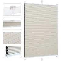 Sekey Wabenplissee Plissee ohne Bohren Verdunkelung Rollo 100% verdunkelnd Blickdicht, verdunkelnd, Klemmfix