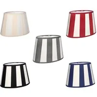 Brillibrum Lampenschirm Lampenschirm gestreift oval rund Streifenmuster E27 E14