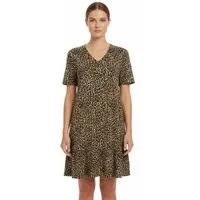 Ringella Sommerkleid aus feiner, leichter Webware mit V-Ausschnitt und Volantsaum Viskose/Elasthan-Mischung