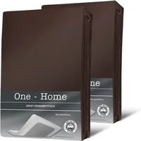 One Home Spannbettlaken Jersey, Jersey, Gummizug: rundum, (2 Stück), Double Pack mit Rundumgummizug, weich