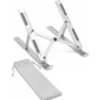 StellarLuma Laptop-Ständer Laptopständer Notebookständer verstellbar faltbar 10 -15,6 Zoll, (bis 15,6 Zoll, Packung, 1x Laptopständer, 1x Transporttasche, Faltbar auf Hosentaschenformat maximal mobil ohne Platzverlust)