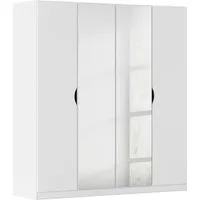 rauch Kleiderschrank Freiham Drehtürenschrank Schrank Garderobenschrank Breite 91cm Schlafzimmerschrank mit Spiegel und Griffmulden BESTSELLER