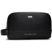 Tommy Hilfiger Kulturbeutel TH CENTRAL WASHBAG, Unisex Kulturtasche, Minibag, Waschbeutel mit Logoschriftzug