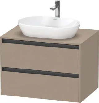 Duravit Ketho.2 Konsolenwaschtischunterbau wandhängend Leinen Matt 800x550x568 mm - K24895075750000 K24895075750000