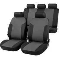 CarComfort Autositzbezug Autositzbezug Portland grau, 2 Vordersitzbezüge 1tlg, 1 Rücksitzbezug 4tlg, 5 Kopfstützenbezüge, 11-tlg.