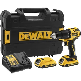 DEWALT 2-Gang-Akku-Schlagbohrschrauber 18V + 2 Akku + Schnellladegerät - DCD709D2T-QW