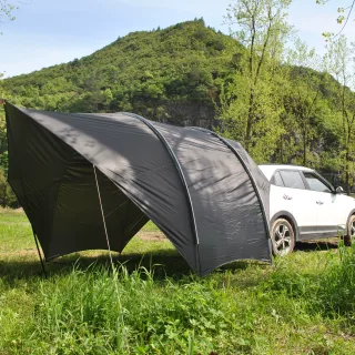 Xmund Portable Camping Car Rear Tent, Light Weight Tear ResistantCamping Shell Sun Shelter PU4000 Waterproof Car Awnin