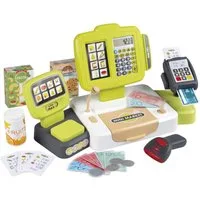 Smoby Spielkasse Elektronische Supermarktkasse XL, grün, mit Licht- und Soundeffekten