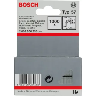 Bosch Flachdrahtklammer Typ 57, 10,6 x 1,25 x 14mm - 2609200233
