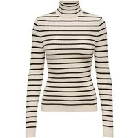 ONLY Strickpullover Slim Fit Rollkragen Strickpullover für (1-tlg) Slim fit Rundhals gestreift wärmend Ohne Verschluss